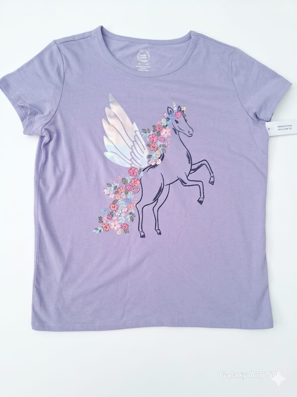 Girls' Purple Pegasus Graphic Tee